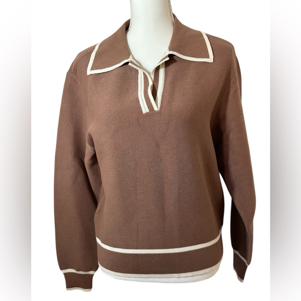 NWOT Jodifl collared polo sweater.